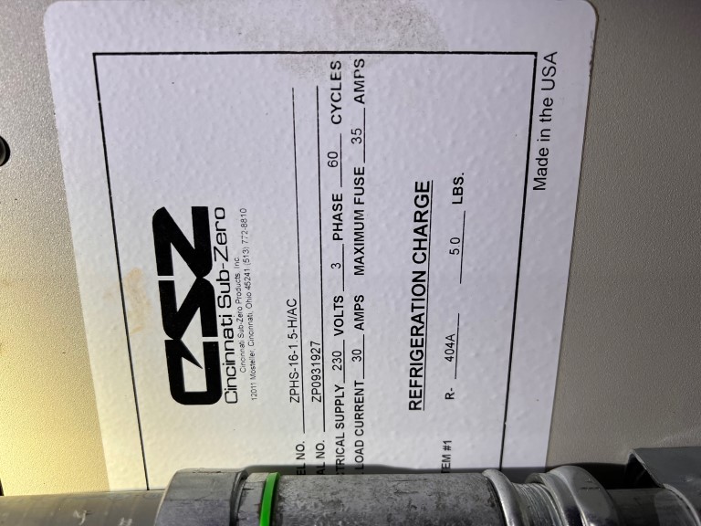Cincinnati Sub-Zero ZPHS-16-1.5H-AC Environmental Chamber, Machine ID: 8299